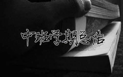 中班学期总结（精选合集15篇）