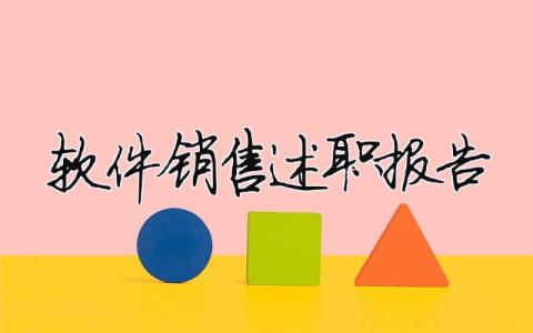 软件销售述职报告 软件销售述职报告怎么写（精选合集7篇）