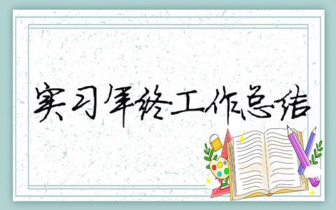 实习年终工作总结 （精选合集16篇）