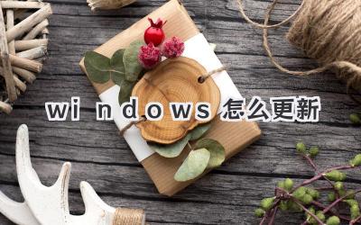 windows怎么更新