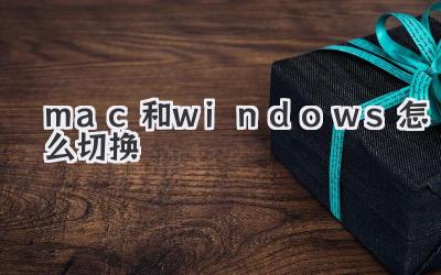 mac和windows怎么切换